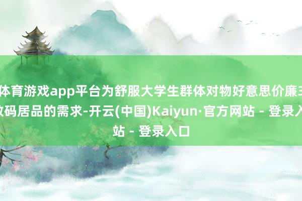 体育游戏app平台为舒服大学生群体对物好意思价廉3C数码居品