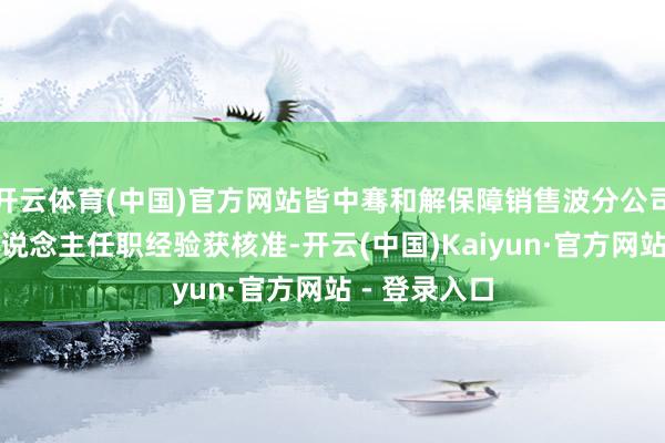 开云体育(中国)官方网站皆中骞和解保障销售波分公司主要进展东