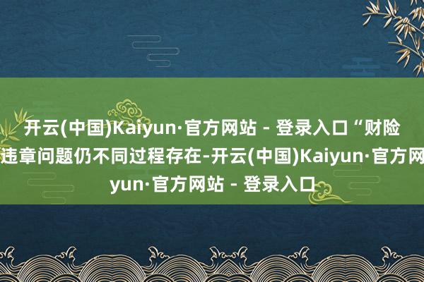 开云(中国)Kaiyun·官方网站 - 登录入口“财险一些规