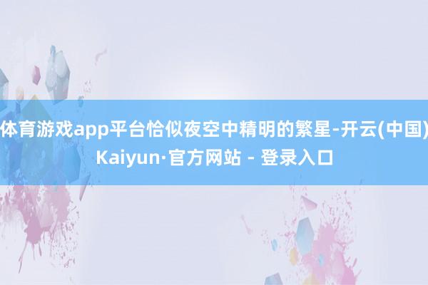 体育游戏app平台恰似夜空中精明的繁星-开云(中国)Kaiy